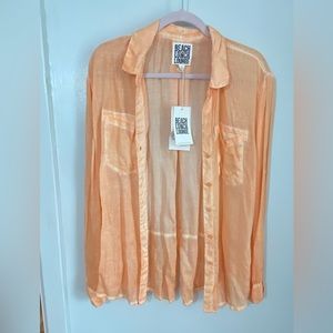 Beach Lunch Lounge longe sleeve sheer shirt.